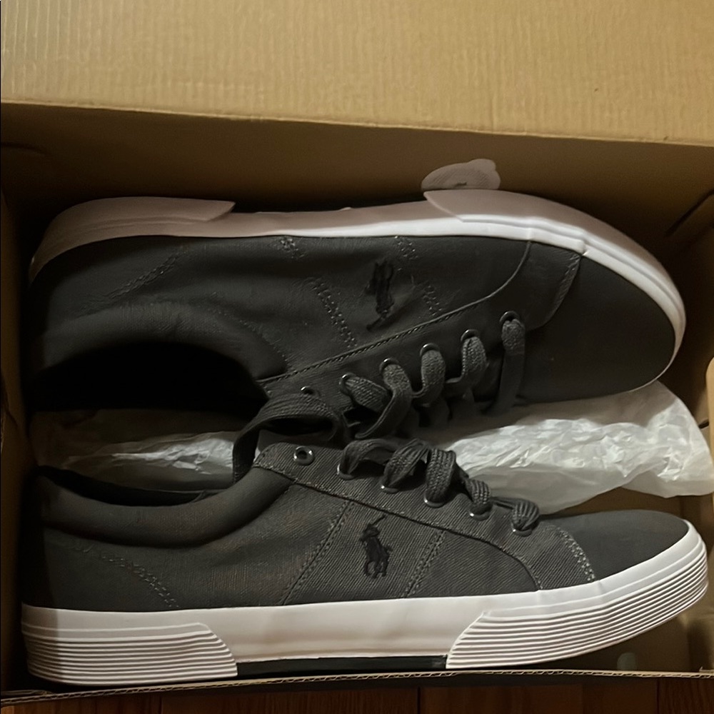 Polo by Ralph Lauren Gray Sneakers with Vulcanized Soles